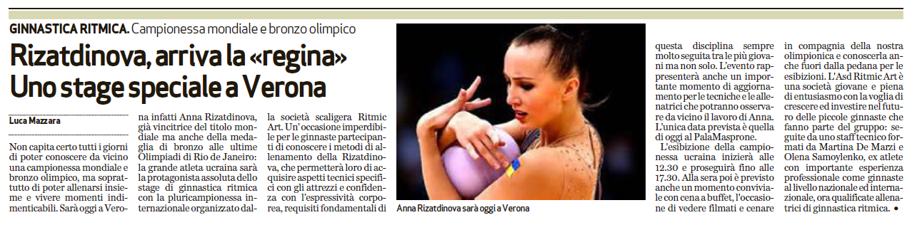 Articolo Stage Ritmica